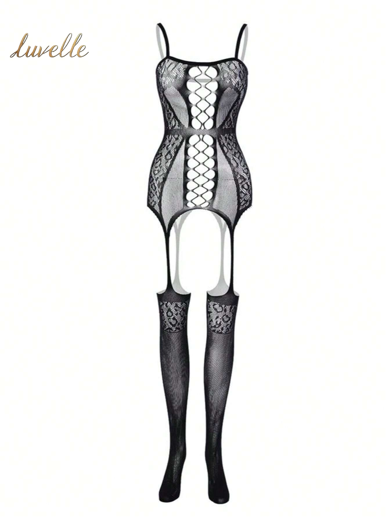 Erotic Fishnet Bodystocking, Hollow Out Sleeveless Open Crotch Bodystocking, Women'S Sexy Lingerie & Underwear