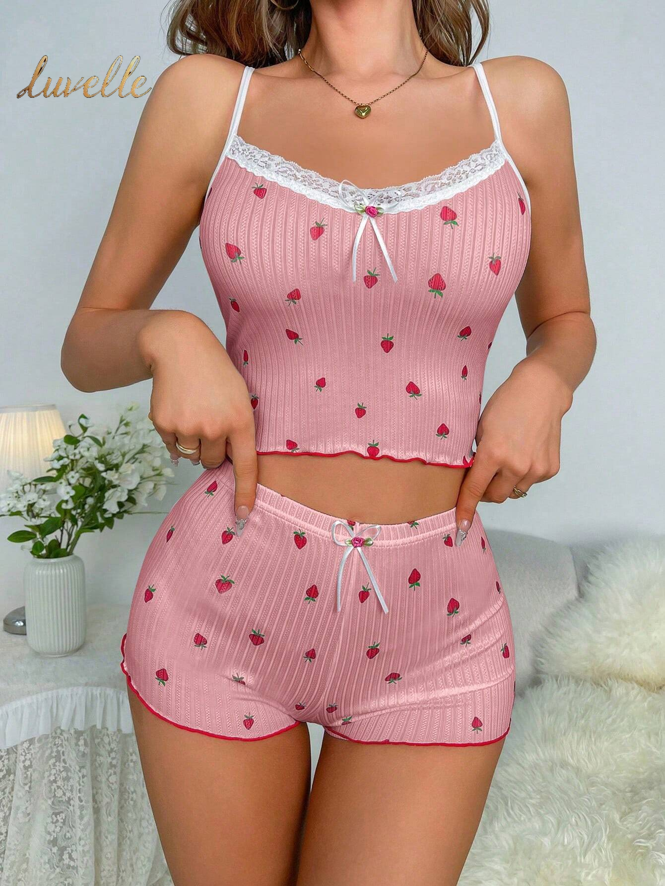 Luvelle Strawberry Sunrise: PJ matching set _Dusty Pink