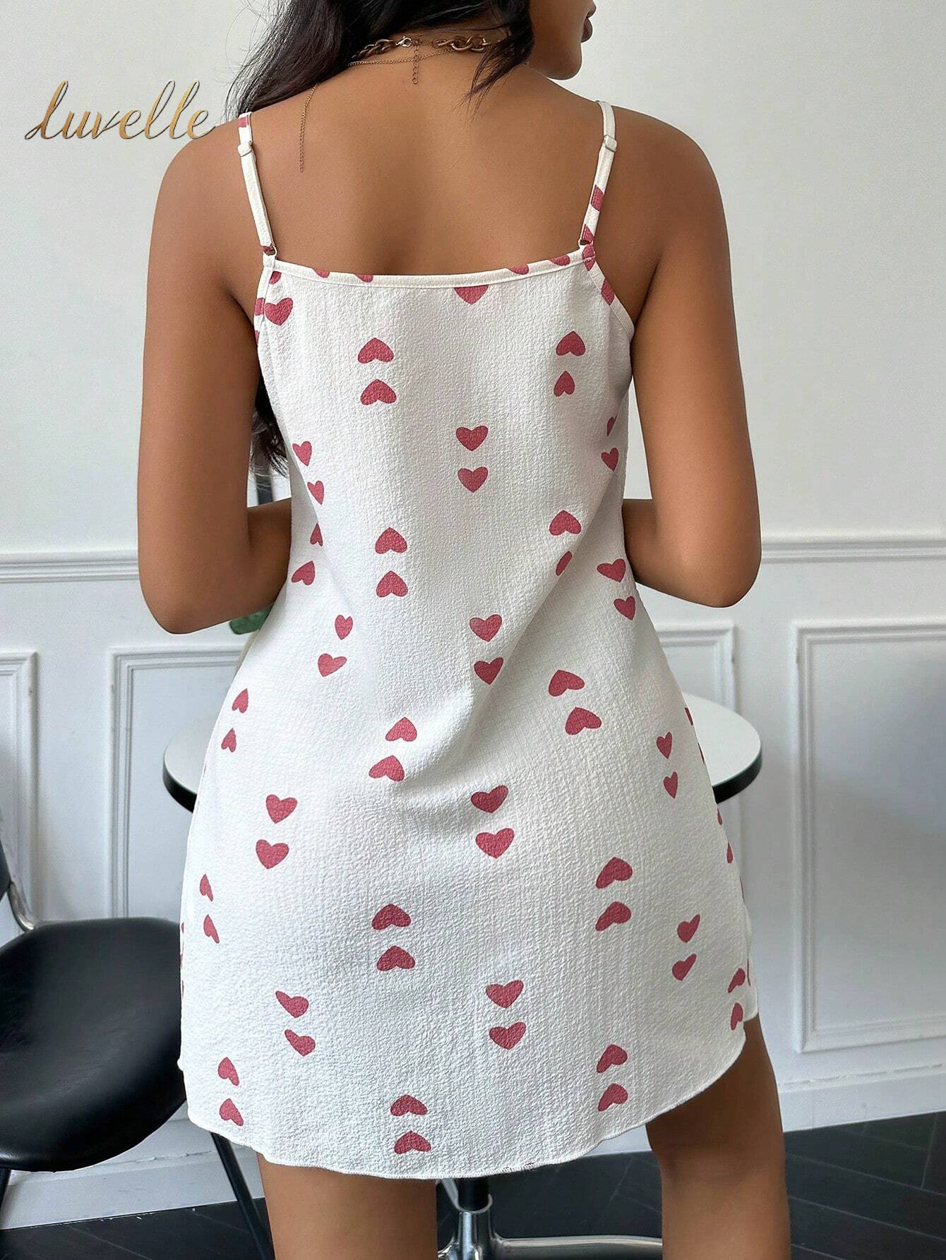 Heart Print Cami Pajama Nightdress